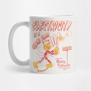 Vintage Distressed Reddy Kilowatt Baseball Hero Mug